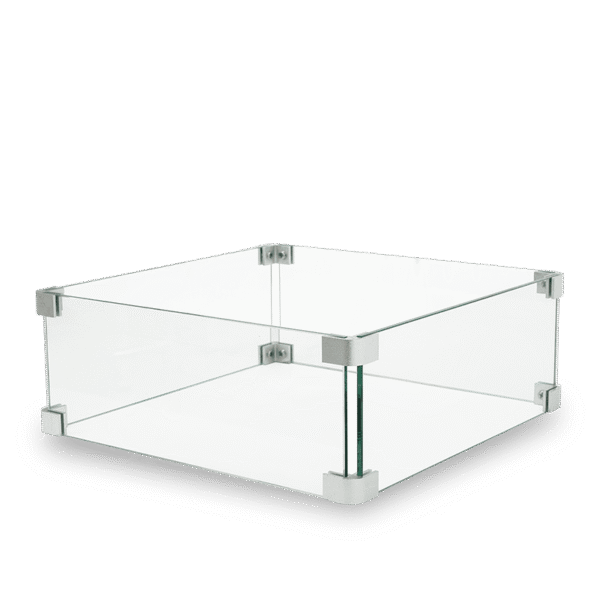 Orinova Sunburst Square Wind Guard Glass 21.7'' x 21.7” X 5.5"